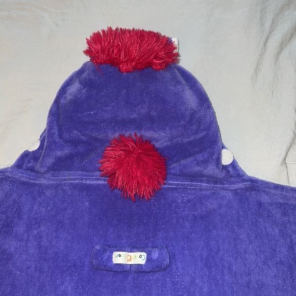 Kids comfy critters purple unicorn hooded blanket - Picture 6 of 7